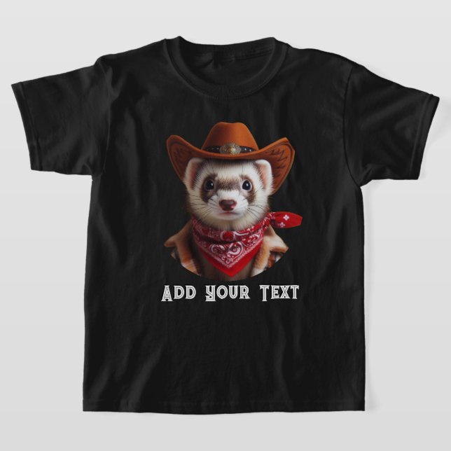 Camiseta Gracioso Cowboy Ferret Western Style (Distribución)