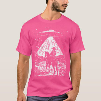 Camiseta Gracioso Cowboy Ufo Alien Cowgirl Country Southern