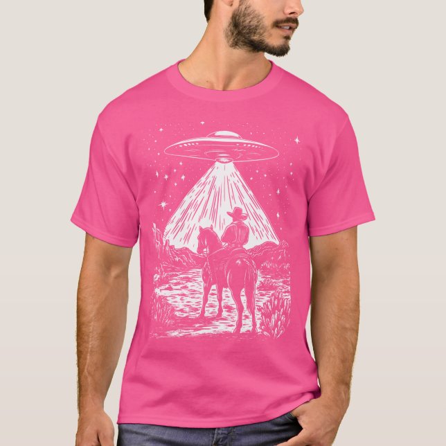 Camiseta Gracioso Cowboy Ufo Alien Cowgirl Country Southern (Anverso)