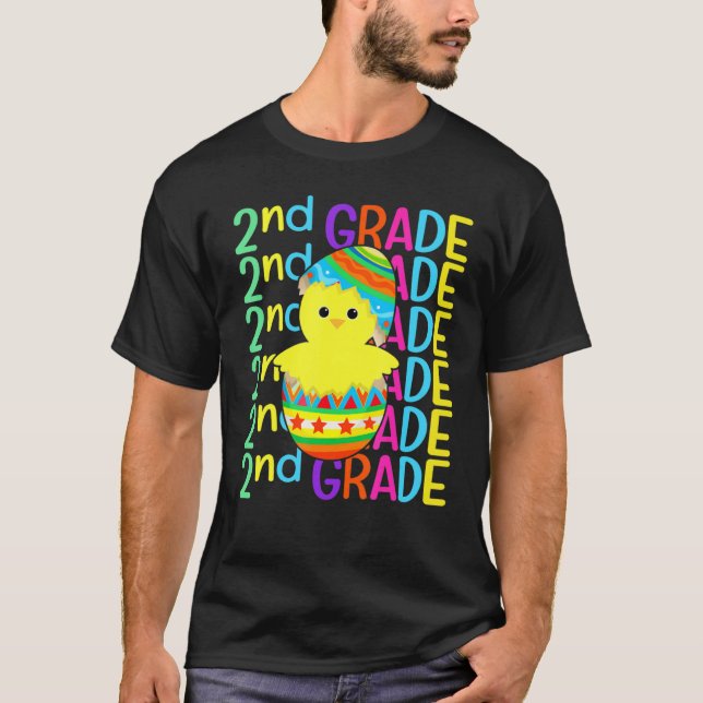Camiseta Gracioso Crack De Pollo De Segundo Grado El Día De (Anverso)