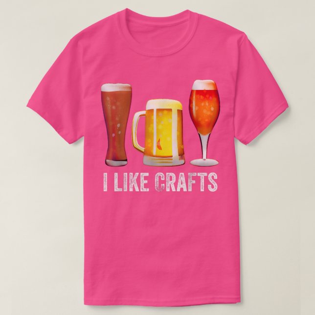 Camiseta Gracioso Craft Beer Drinker Craft Night Me Gustan  (Diseño del anverso)