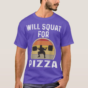 Camiseta Gracioso Creador de Cuerpo de Halterofilia Pizza L