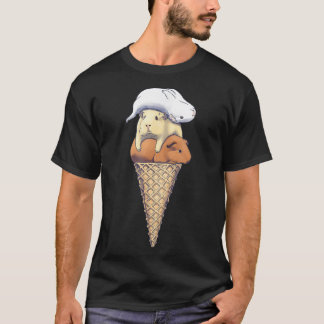 Camiseta Gracioso Crema de Hielo de Cerdo de Guinea