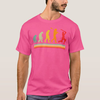 Camiseta Gracioso críquet divertido en la evolución del crí