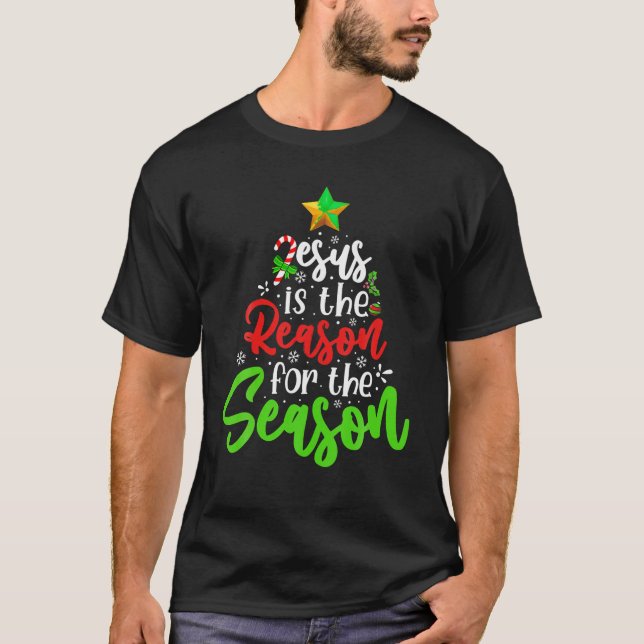Camiseta Gracioso Cristiano Jesús La Razón Navidades Stocki (Anverso)