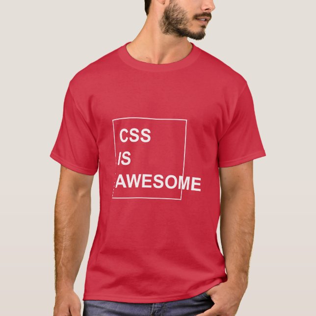 Camiseta Gracioso CSS es asombroso Nerdy (Anverso)