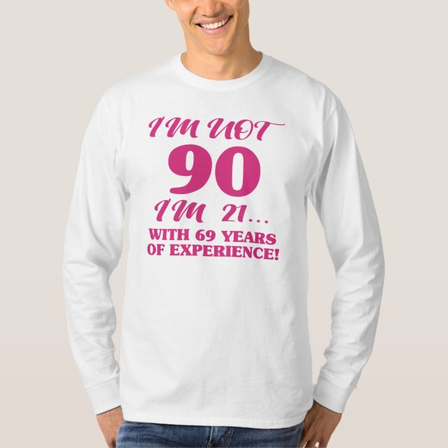 Camiseta Gracioso cumpleaños 90 (Anverso)