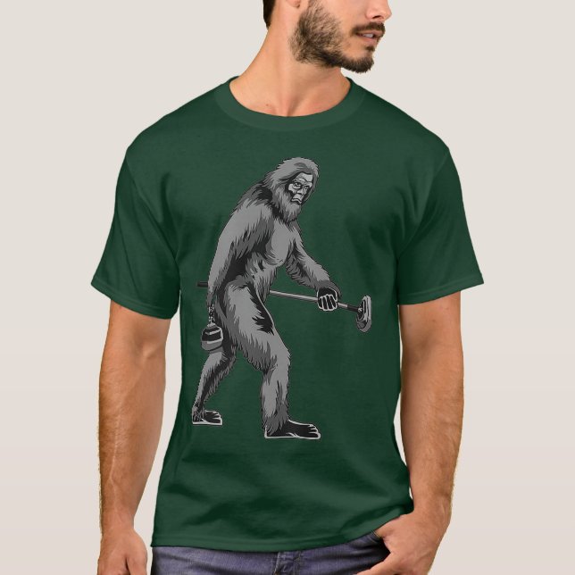 Camiseta Gracioso Curling Gift Bigfoot Sasquatch Curling Me (Anverso)