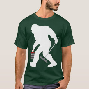 Camiseta Gracioso Curling Gift Bigfoot Sasquatch Curling Me