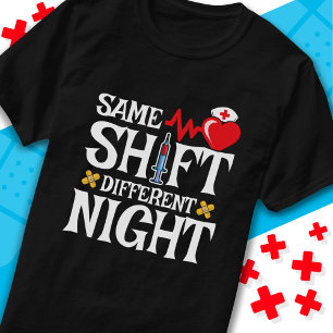 Camiseta Gracioso Curso Mismo Turno Distinto Enfermero De T