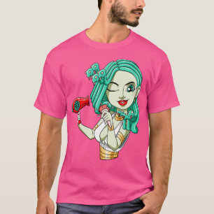 Camiseta Gracioso curvador mitológico de secador de pelo ri