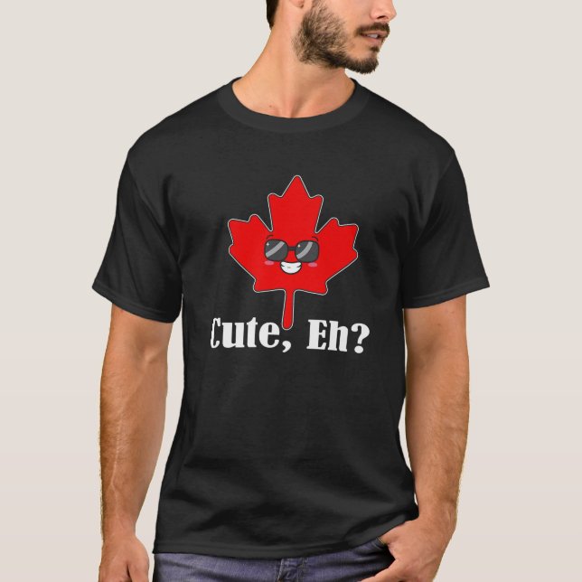 Camiseta Gracioso Cute EH Maple Leaf Bandera Canadiense Fel (Anverso)