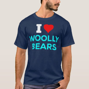 Camiseta Gracioso Cute I Love Heart Wooly Bears Premium