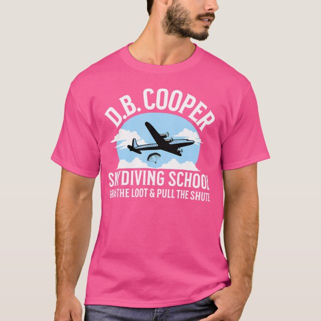 Camiseta Gracioso D B Cooper Skydiving School Parodia De La (Anverso)