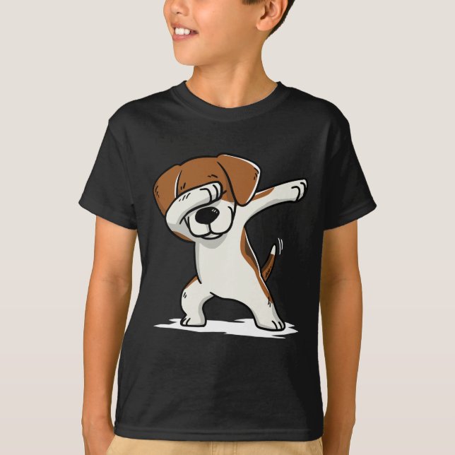 Camiseta Gracioso Dabbing Beagle T-Shirt (Anverso)