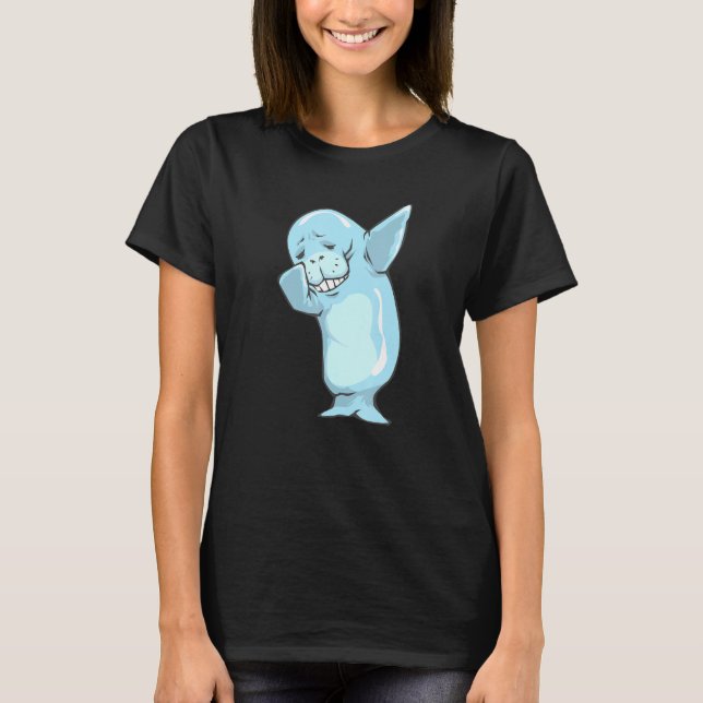 Camiseta Gracioso Dabbing Manatee Dancing Sea Cow Gift (Anverso)