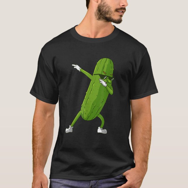 Camiseta Gracioso Dabbing Pickle Gire Cute Dancing Cucumber (Anverso)