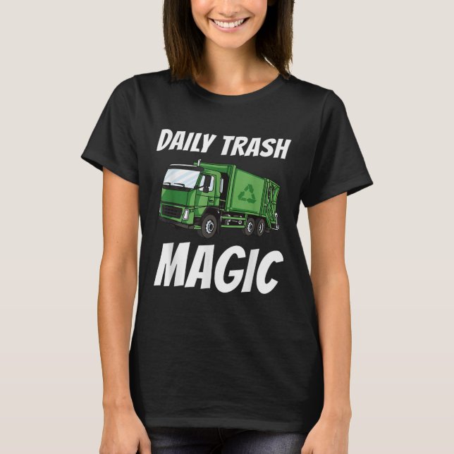 Camiseta Gracioso Daily Trash Magic Quote Costume Trucos de (Anverso)