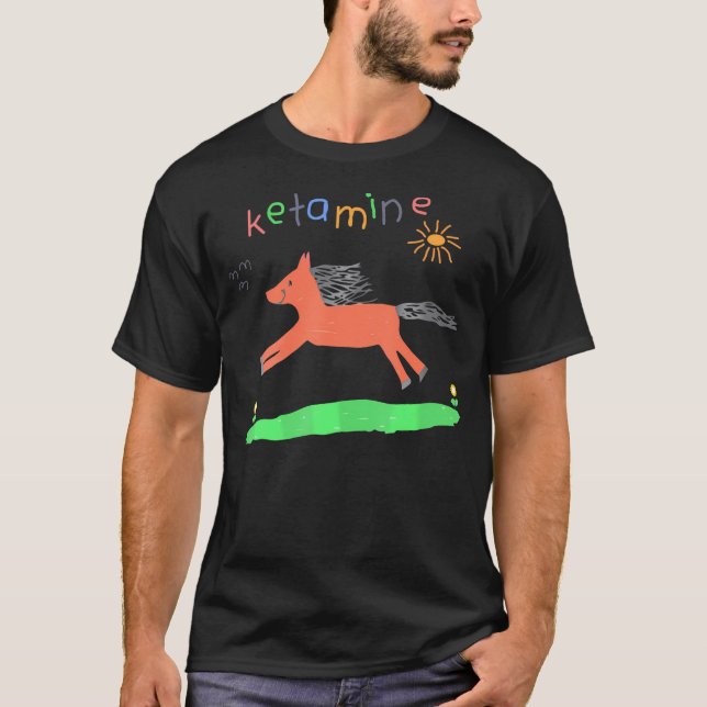 Camiseta Gracioso de emergencia de caballos de Ketamine (Anverso)