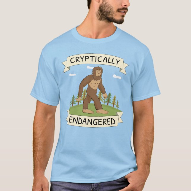 Camiseta Gracioso de pie grande en peligro de extinción cri (Anverso)