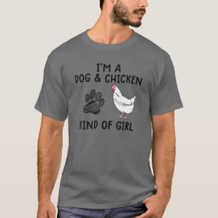 Camiseta Gracioso De Pollos Para Mujeres Chica De Ganadería