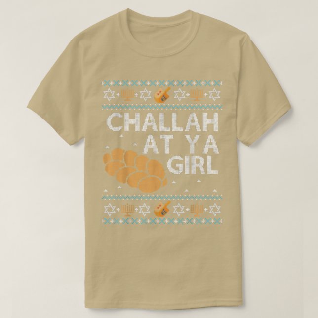 Camiseta Gracioso Desafío Hanukkah En Ya Chica  (Diseño del anverso)