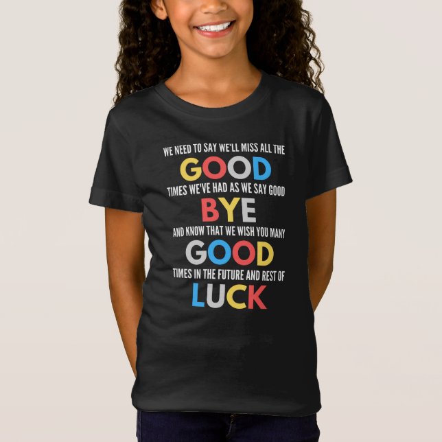 Camiseta Gracioso Despediéndose De Adiós (Anverso)