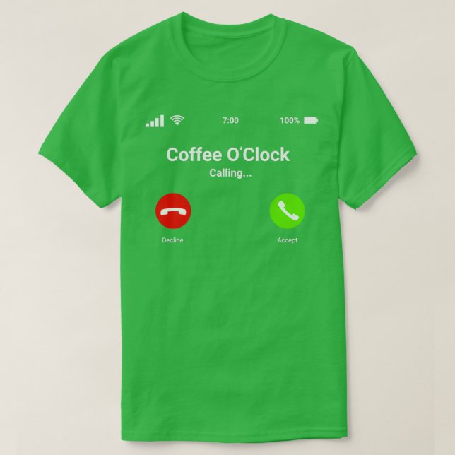 Camiseta Gracioso Despierto Café Ox27Clock Office 1 (Diseño del anverso)
