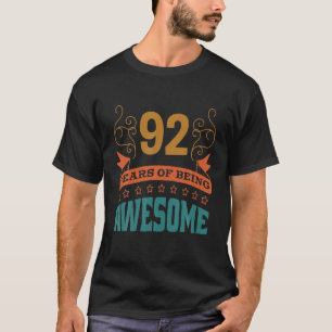 Camiseta Gracioso Día 92 De Cumpleaños Día B Diciendo Chist