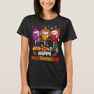 Camiseta Gracioso Día de Acción de Gracias de Vidrio Wines