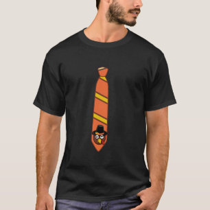 Camiseta Gracioso Día de Acción de Gracias, Tie Turkey Gráf