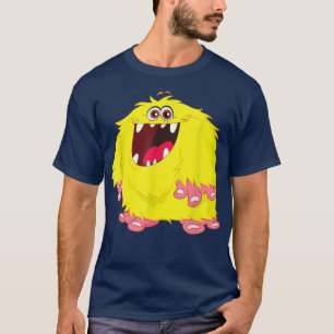 Camiseta Gracioso Día De Halloween De Monstruo Amarillo Cut