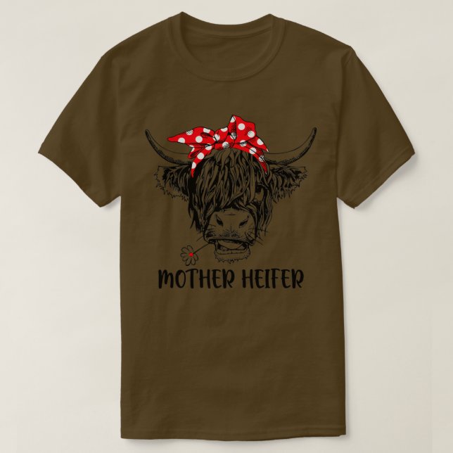 Camiseta Gracioso Día de la Madre de vaca de mamá agriculto (Diseño del anverso)