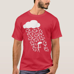 Camiseta Gracioso Día de Lluvia Lluvia Gatos y Perros 