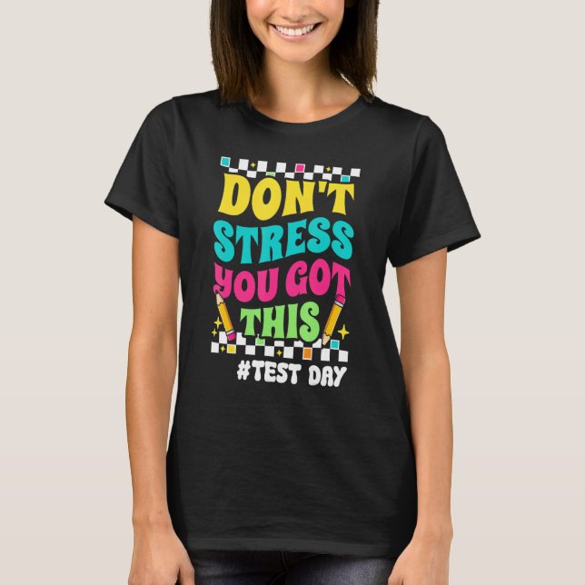 Camiseta Gracioso día de prueba profesor Groovy Test Day Mo (Anverso)