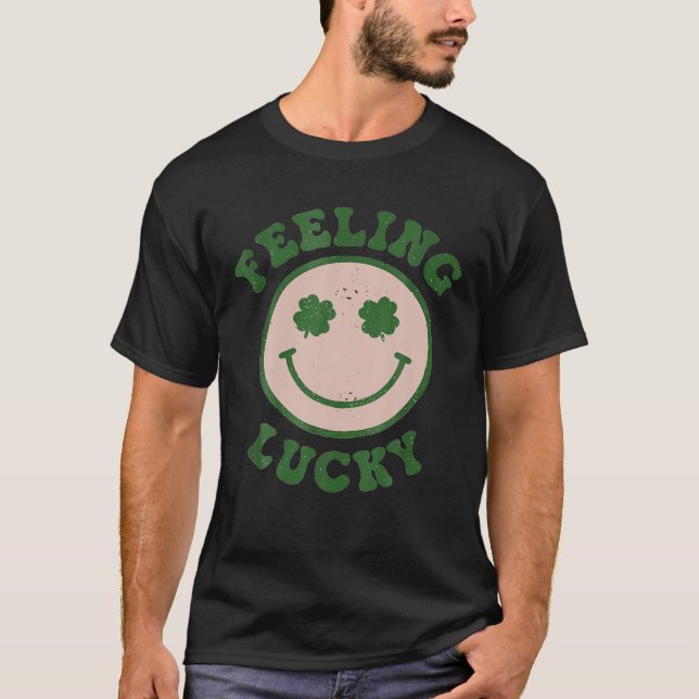 Camiseta Gracioso Día De San Patricio Que Se Siente Afortun (Anverso)