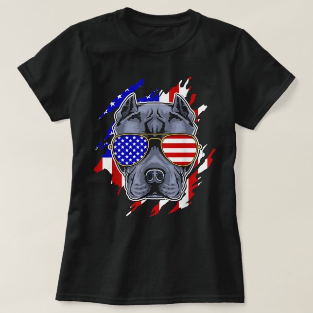 Camiseta gracioso día de san patrick un afortunado pitbull  (Diseño del anverso)