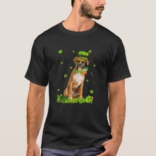 Camiseta Gracioso Día De San Patrón Boxeador Perro Cute Sha