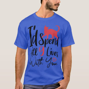 Camiseta Gracioso Día de San Valentín de amor para gato Gua