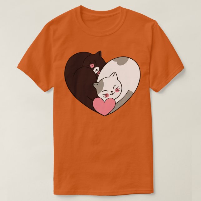 Camiseta Gracioso Día de San Valentín gatos gatitos San Val (Diseño del anverso)