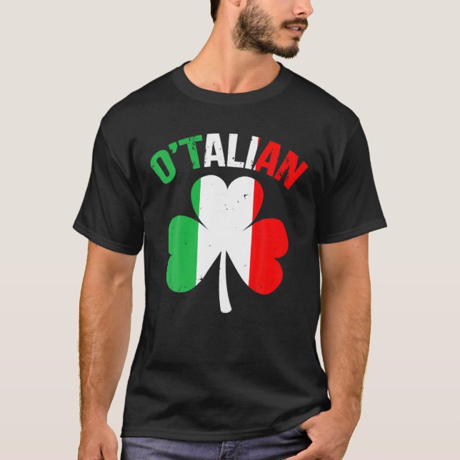 Camiseta Gracioso Día de Sta Patrones Italiano Irlandés Ota (Anverso)