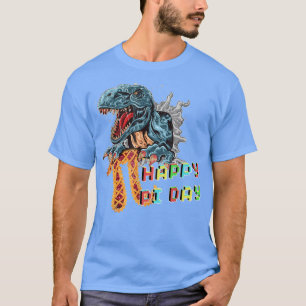 Camiseta Gracioso Día del Pi Dinosaur TRe Pizza Teacher Stu