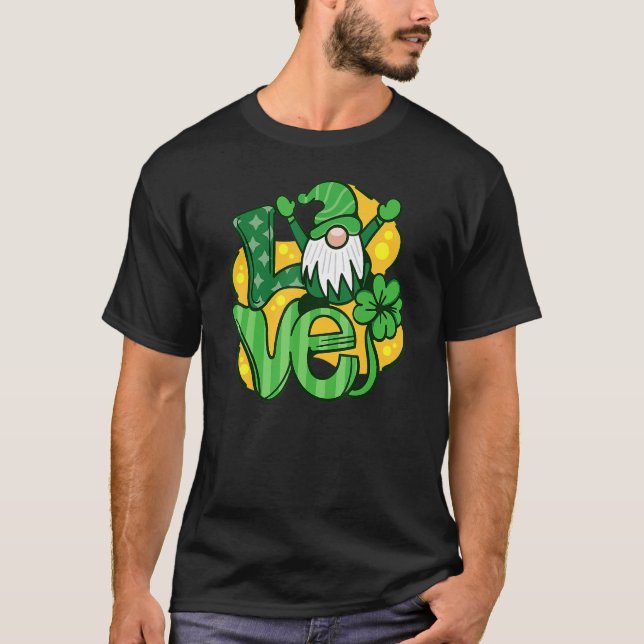 Camiseta Gracioso Día St Patrick S 2022 Gnome Love (Anverso)
