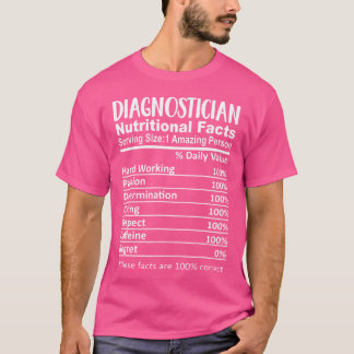 Camiseta Gracioso Diagnóstico de Hechos Nutricionales Educa