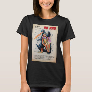 Camiseta Gracioso diagrama anatómico japonés de Kaiju