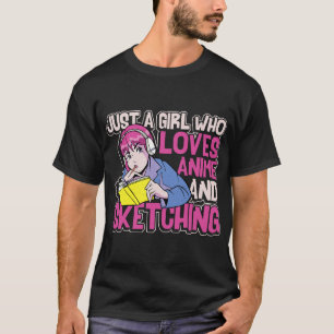 Camiseta Gracioso dibujo de anime manga para dibujar chicas