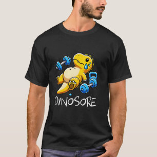 Camiseta Gracioso Dinosaurio Curso de entrenamiento Gimnasi