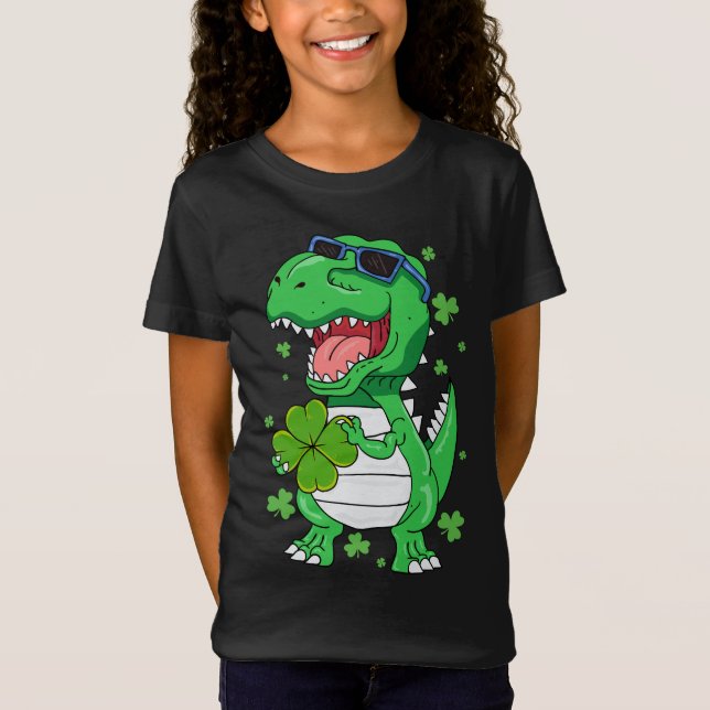 Camiseta Gracioso Dinosaurio St PaT-Rex Day St Patricks Day (Anverso)