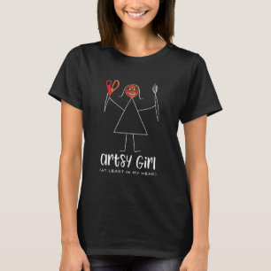 Camiseta Gracioso diseño artístico para mujeres, Chica de