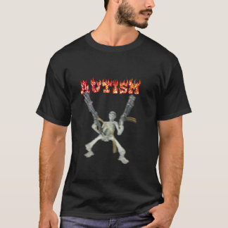 Camiseta Gracioso Diseño Autismo Esqueleto Meme Para Hombre